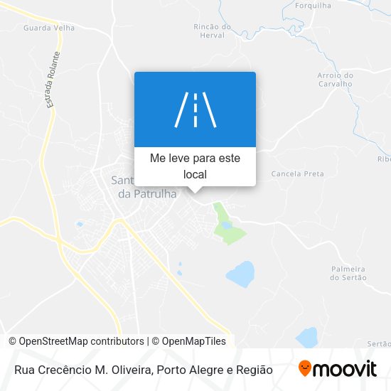 Rua Crecêncio M. Oliveira mapa