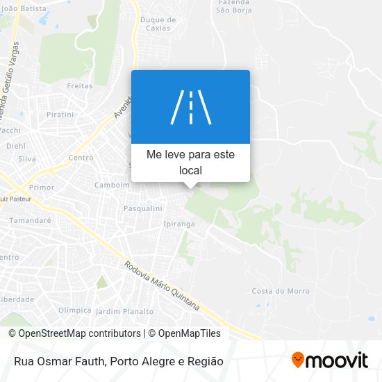 Rua Osmar Fauth mapa