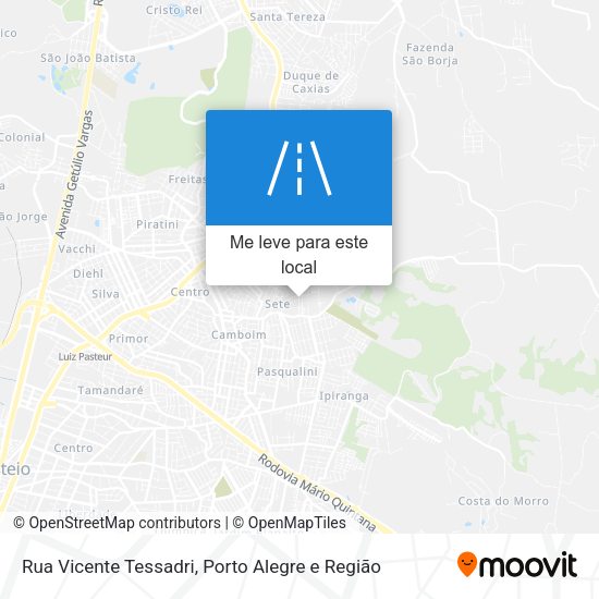 Rua Vicente Tessadri mapa