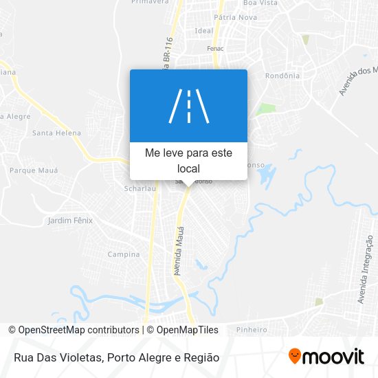 Rua Das Violetas mapa