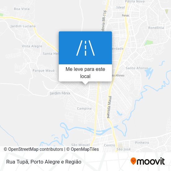 Rua Tupã mapa