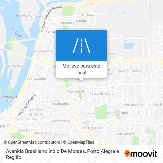 Avenida Brasiliano Índio De Moraes mapa