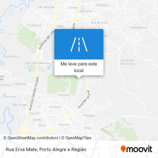 Rua Erva Mate mapa