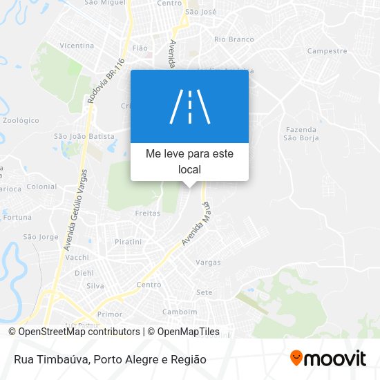 Rua Timbaúva mapa