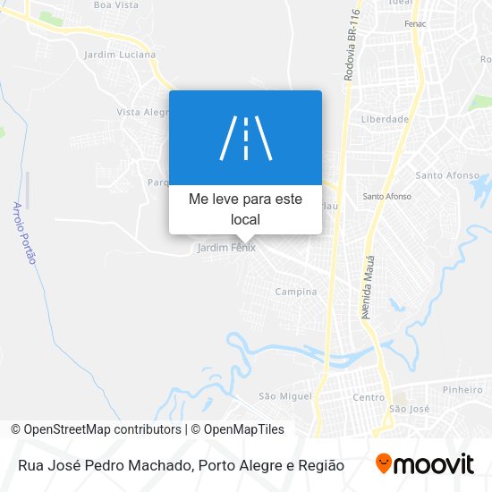 Rua José Pedro Machado mapa