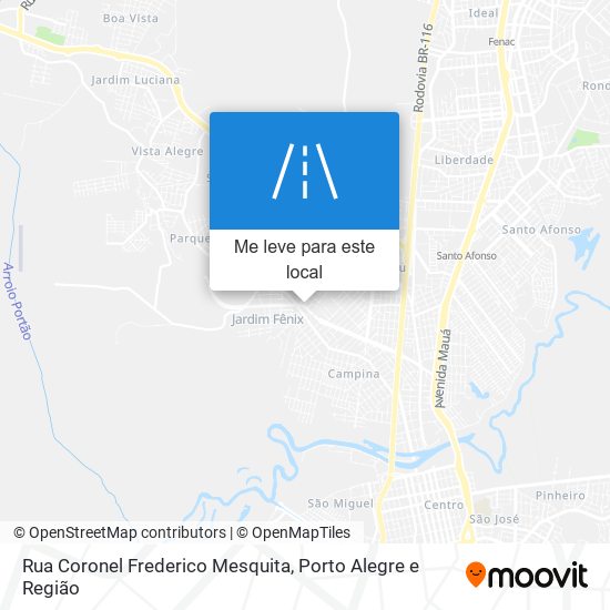 Rua Coronel Frederico Mesquita mapa