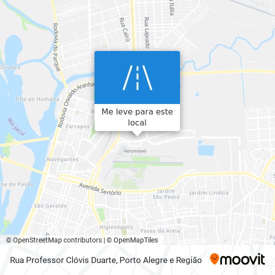 Rua Professor Clóvis Duarte mapa