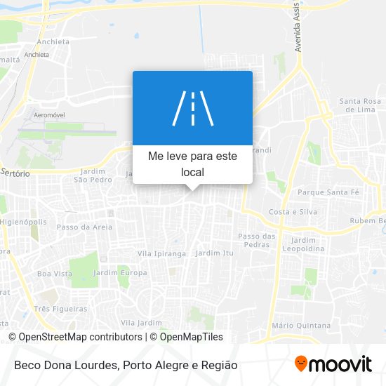 Beco Dona Lourdes mapa