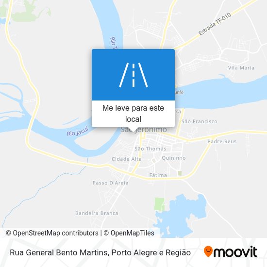Rua General Bento Martins mapa