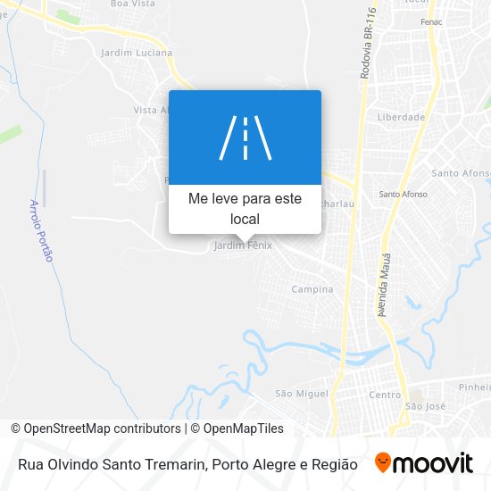 Rua Olvindo Santo Tremarin mapa