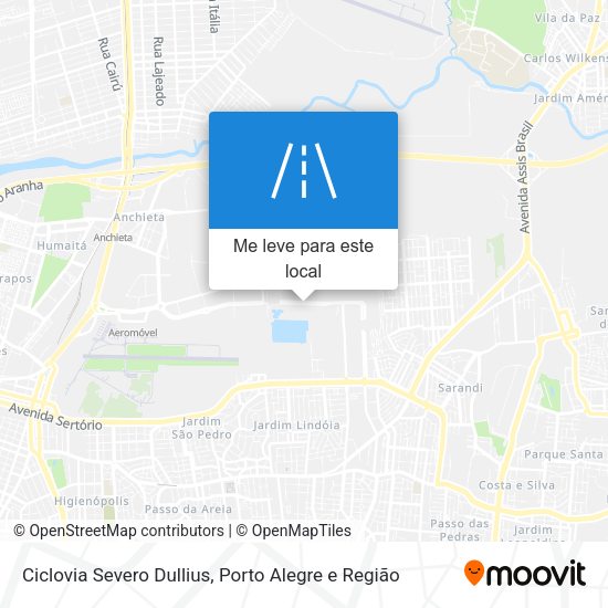Ciclovia Severo Dullius mapa