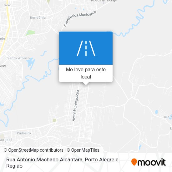 Rua Antônio Machado Alcântara mapa