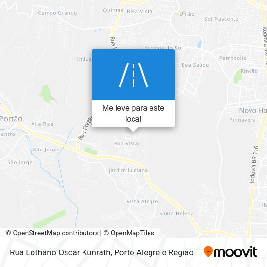 Rua Lothario Oscar Kunrath mapa