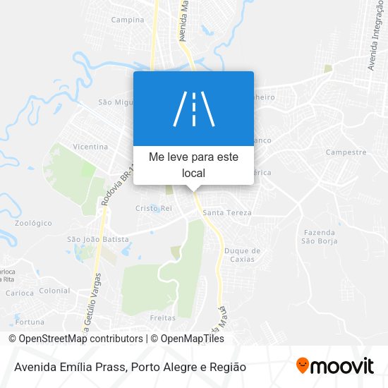 Avenida Emília Prass mapa