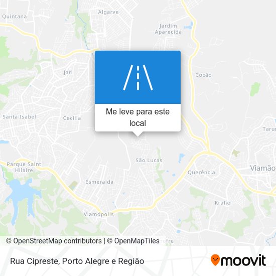 Rua Cipreste mapa