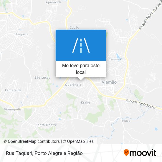 Rua Taquari mapa