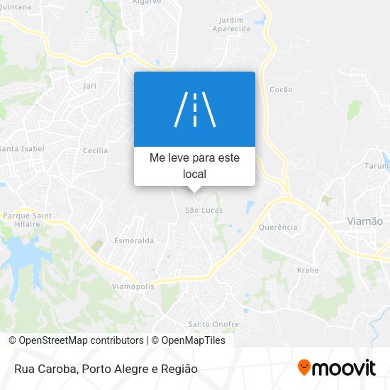 Rua Caroba mapa