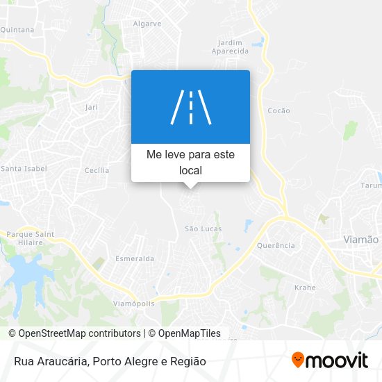 Rua Araucária mapa