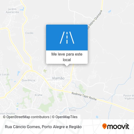 Rua Câncio Gomes mapa