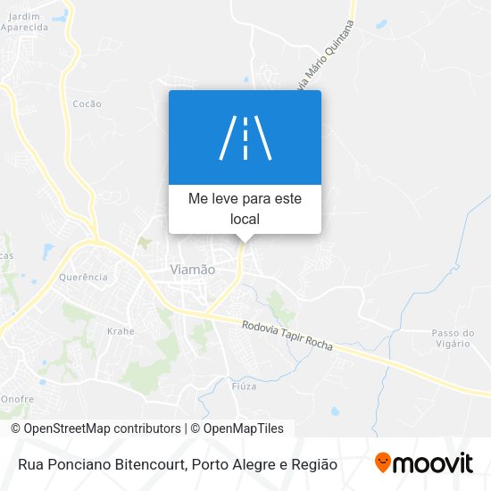 Rua Ponciano Bitencourt mapa