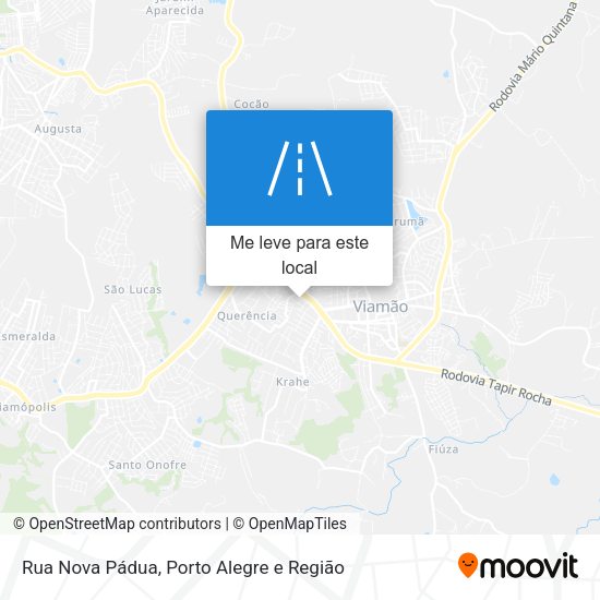 Rua Nova Pádua mapa