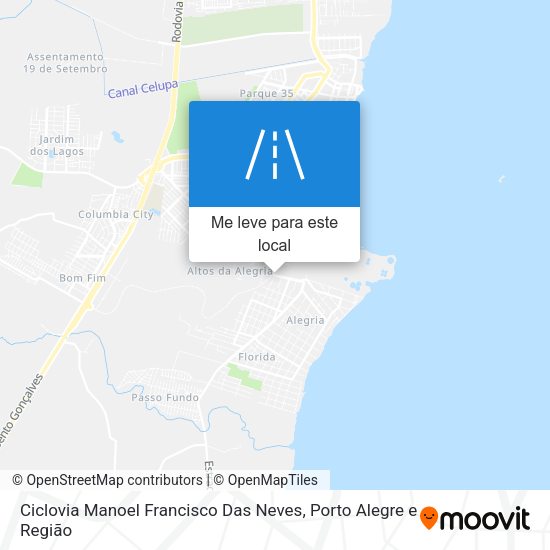 Ciclovia Manoel Francisco Das Neves mapa