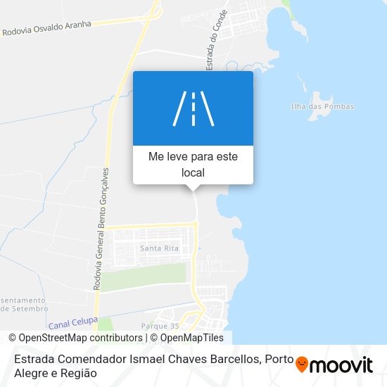 Estrada Comendador Ismael Chaves Barcellos mapa
