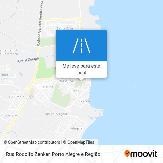Rua Rodolfo Zenker mapa
