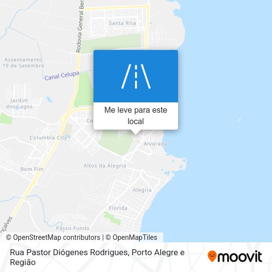 Rua Pastor Diógenes Rodrigues mapa