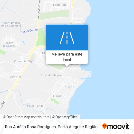 Rua Aurélio Rosa Rodrigues mapa