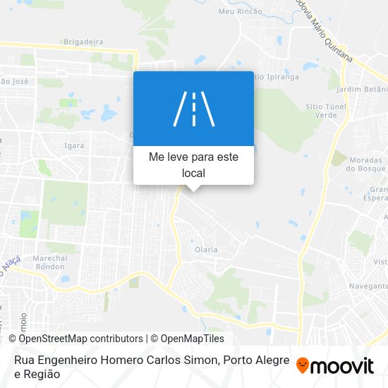 Rua Engenheiro Homero Carlos Simon mapa