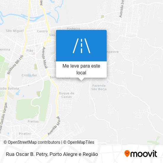 Rua Oscar B. Petry mapa