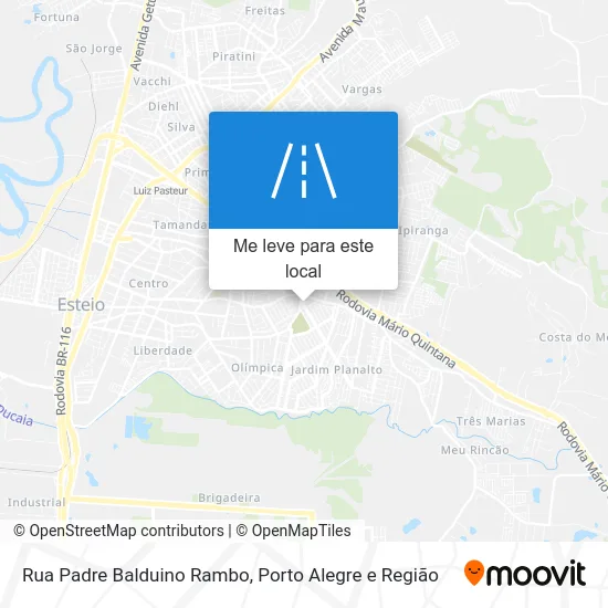 Rua Padre Balduino Rambo mapa
