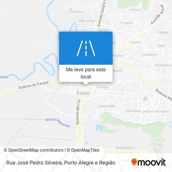 Rua José Pedro Silveira mapa