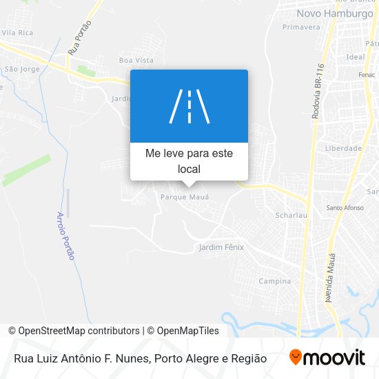 Rua Luiz Antônio F. Nunes mapa