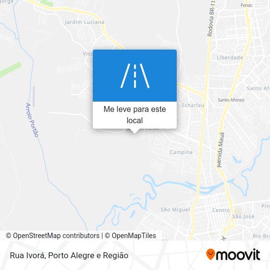 Rua Ivorá mapa