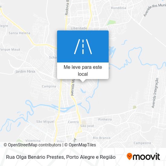 Rua Olga Benário Prestes mapa