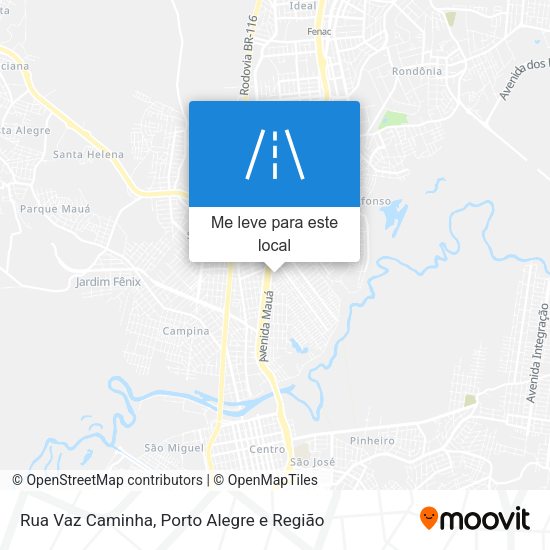 Rua Vaz Caminha mapa