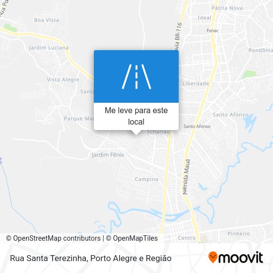 Rua Santa Terezinha mapa