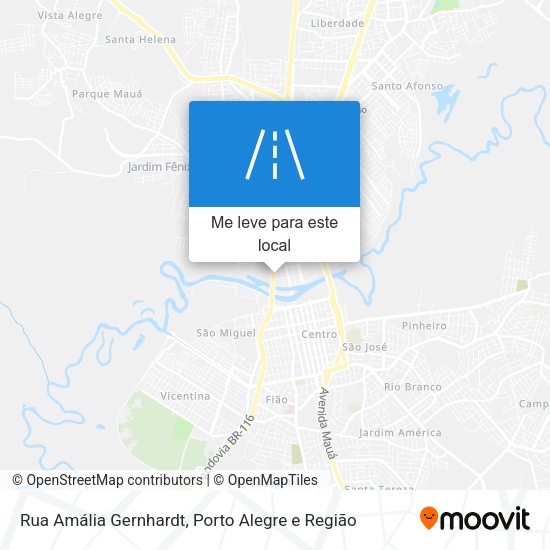 Rua Amália Gernhardt mapa