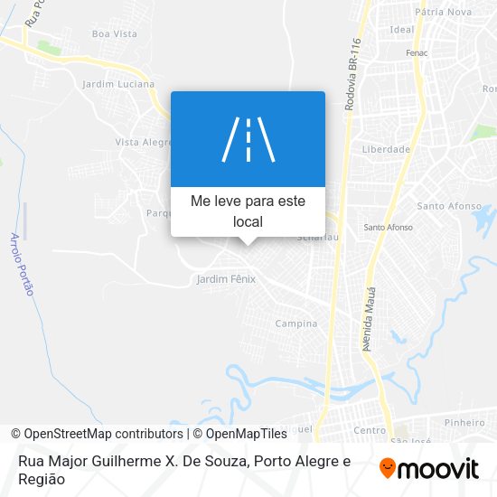 Rua Major Guilherme X. De Souza mapa