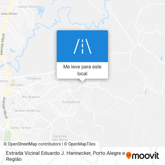 Estrada Vicinal Eduardo J. Hannecker mapa