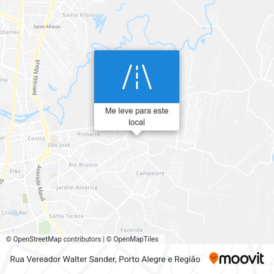 Rua Vereador Walter Sander mapa