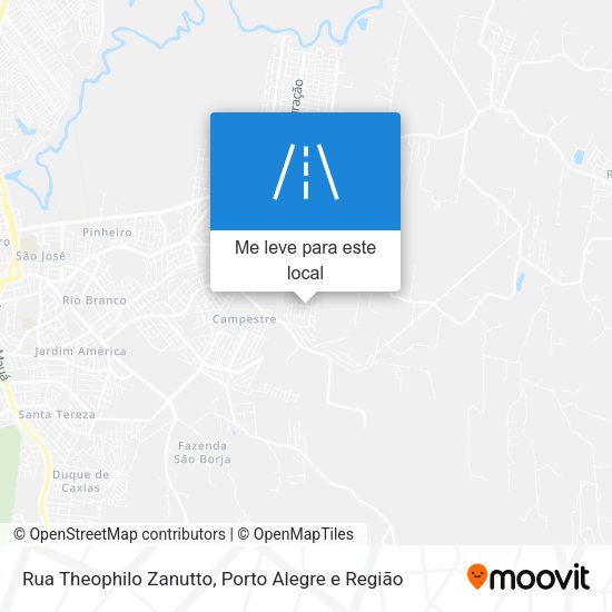 Rua Theophilo Zanutto mapa