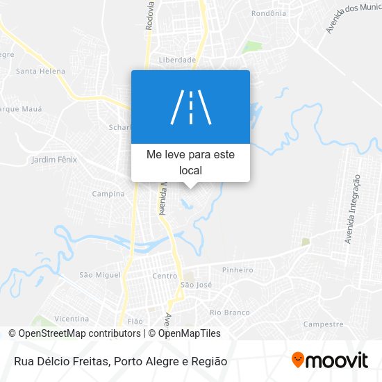 Rua Délcio Freitas mapa