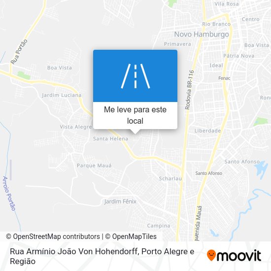 Rua Armínio João Von Hohendorff mapa