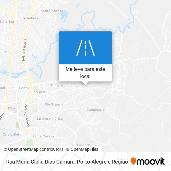 Rua Maria Clélia Dias Câmara mapa