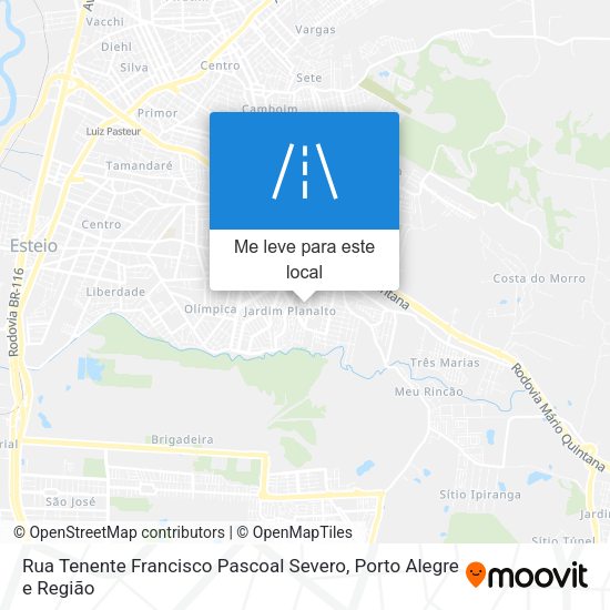 Rua Tenente Francisco Pascoal Severo mapa