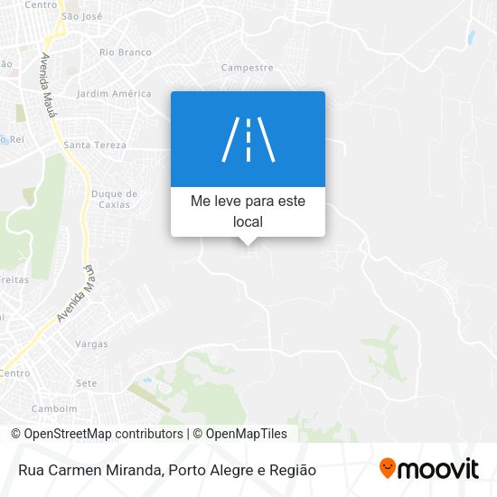 Rua Carmen Miranda mapa