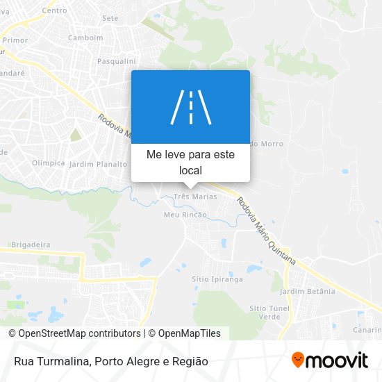 Rua Turmalina mapa